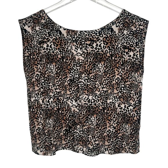 Alice + Olivia Leopard Silk Sleeveless Top Size XS - Picture 1 of 7